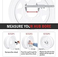 Vista 7 de RTrhinoTuning 4 tapas centrales de rueda de remolque de 3.31 pulgadas, tapas centrales para llantas de camión de 3.307 in/3.31 pulgadas, tapa