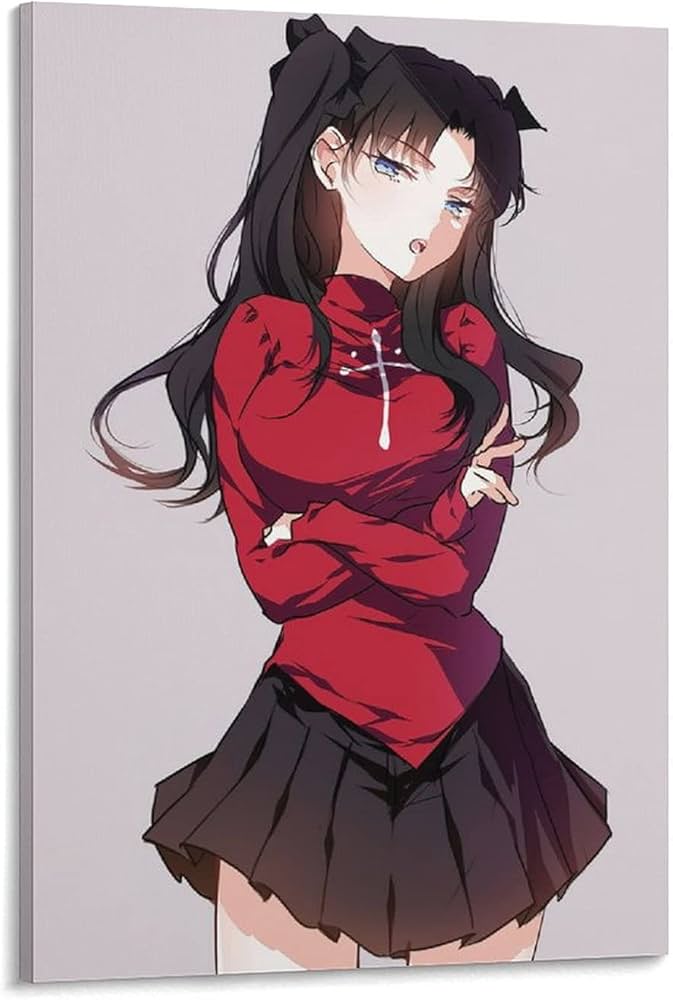 Amazon.co.jp: Fate / staynight遠坂凛アニメキャンバスアートポスター