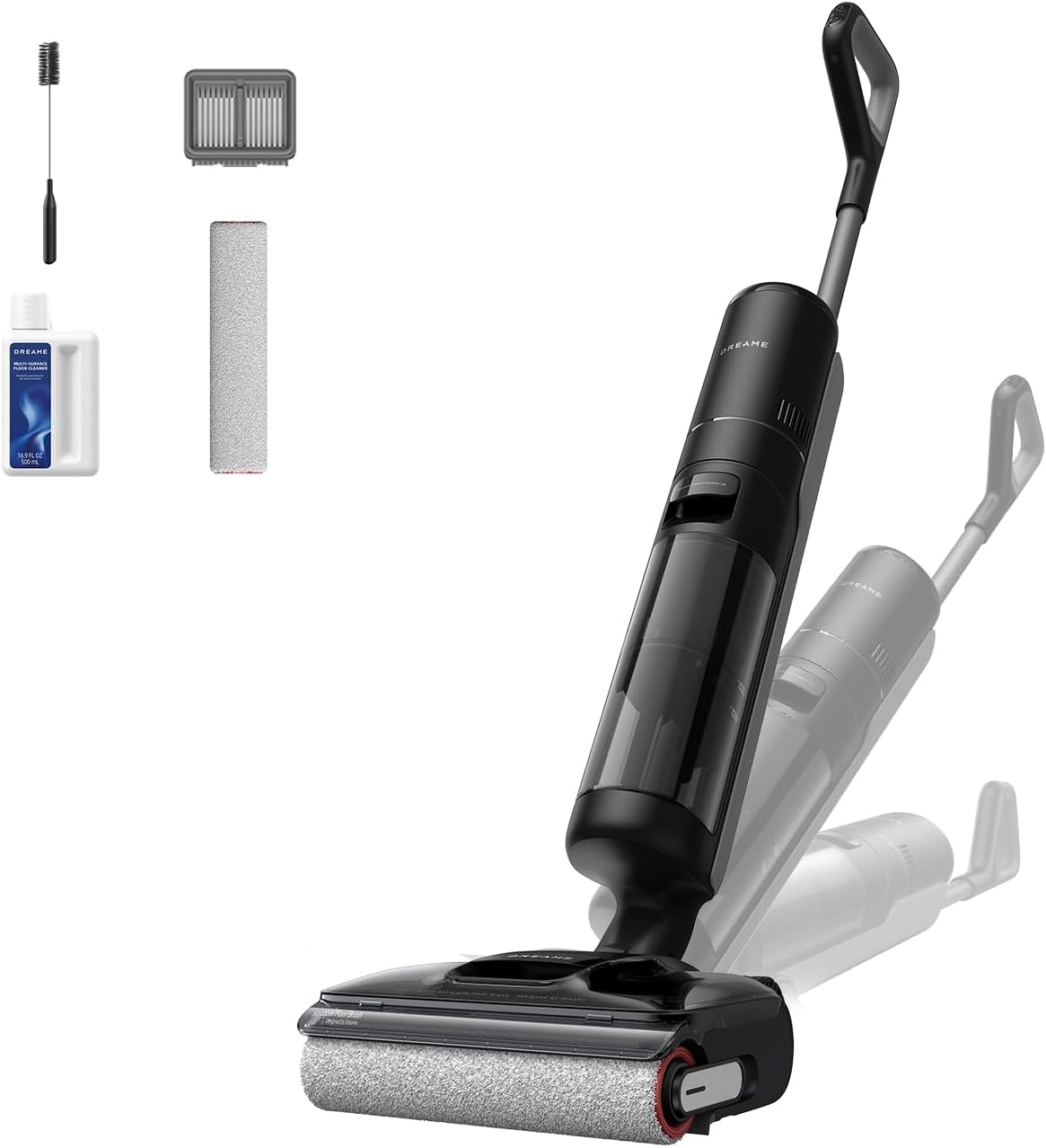 (ドリーミー) H12 Pro FlexReach Wet and Dry Vacuum Cleaner, Cordless 2-in-1 Suction & Wet Cleaning, 18,000 Pa Powerful Suction, Automatic Brush Cleaning, Warm Air Drying, Disinfection, Brush Design