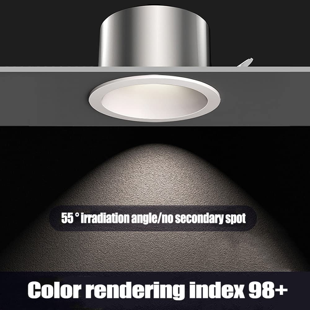 Reflektor LED, 3 szt. wpuszczane oświetlenie punktowe, listwa maskująca 5W, 7W, 10W, głębokie, antyodblaskowe, wpuszczane oświetlenie punktowe LED, oświetlenie wewnętrzne, oświetle