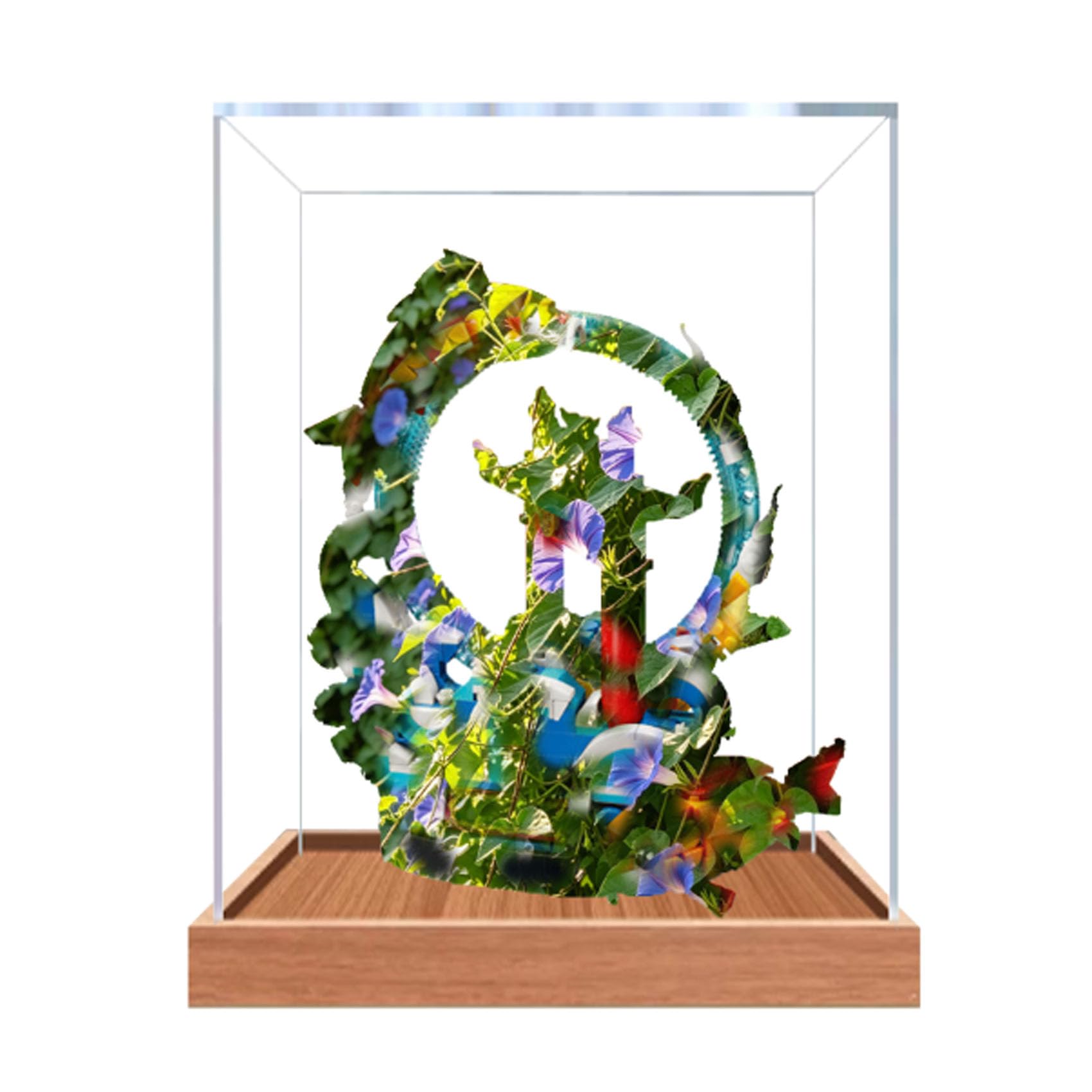 Acrylic Display Case for Le-go 80120 The Carp Leaping Over the Dragon Gate Model, Dustproof Display Box (display box only) (StyleB 3mm)