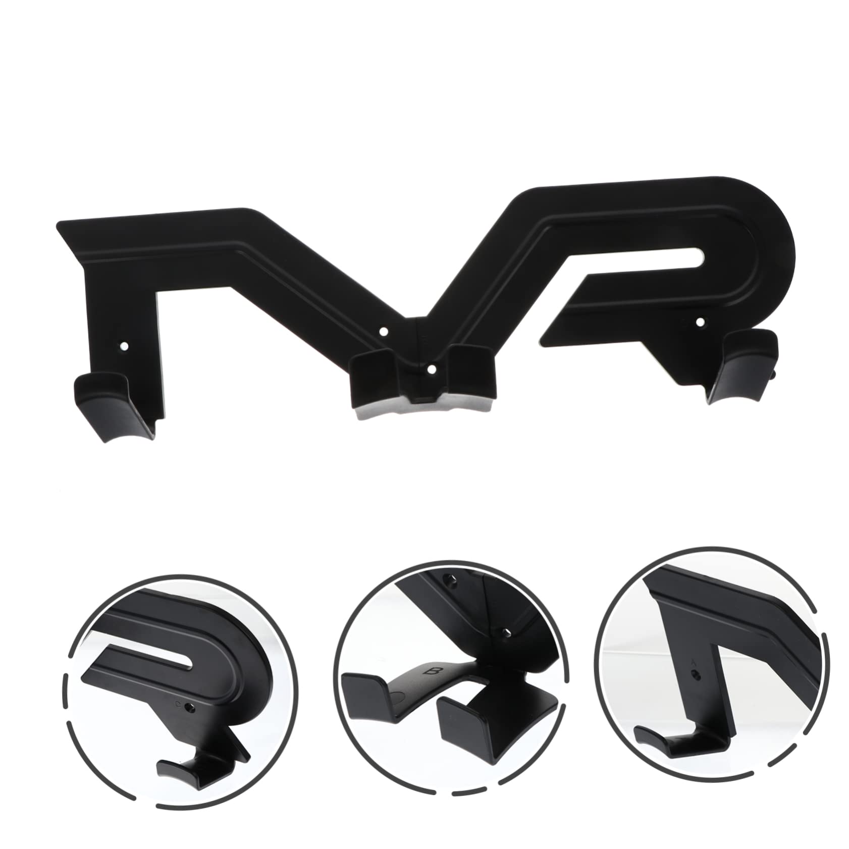 SHINEOFI Supporto Per Visore Vr Da Parete Staffa Di Stoccaggio, Portaocchiali Vr Leggero in Materiale Resistente, Mensola Nera Per Organizzazione Salvaspazio Di Accessori Realtà Virtuale
