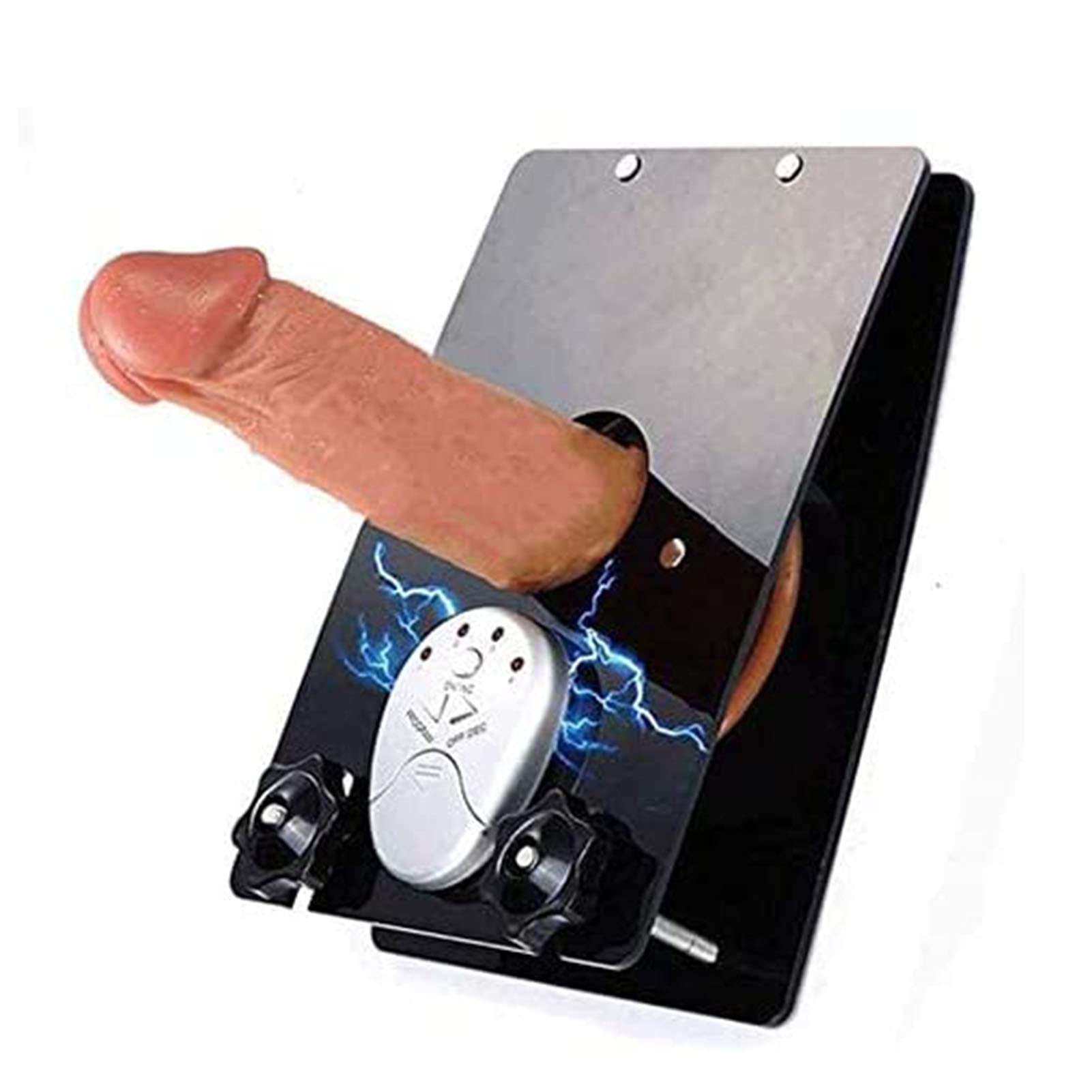 HSDwerwh Testicle Depressor Bundle Cbt Board, Electric Testicle Torture Fetish Torture Squeezer Penis Enlarger Electrical Stimulation Chastity Device Male Masturbation Sex Toys
