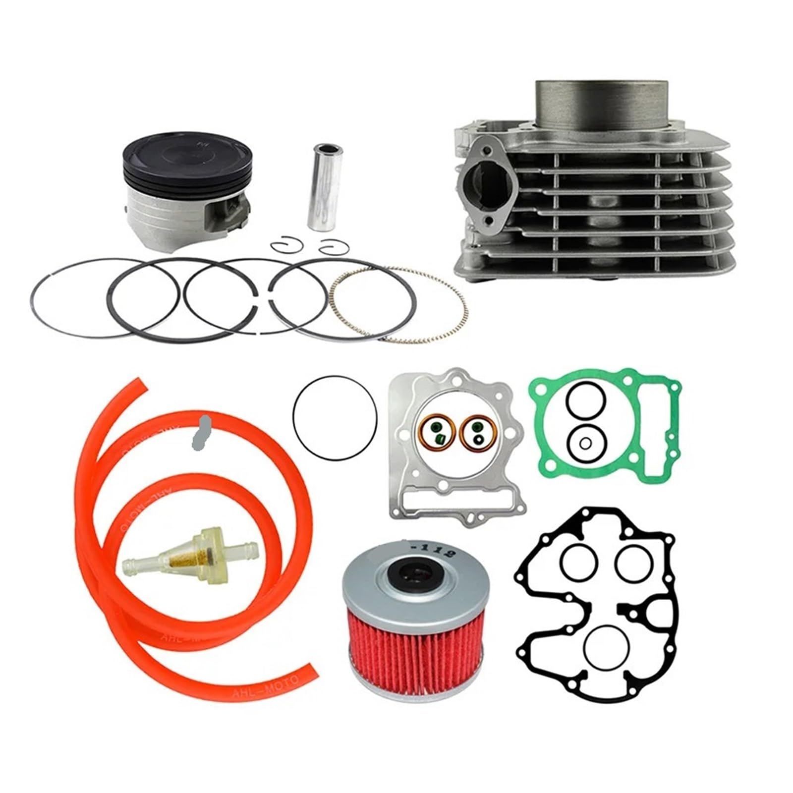 Parti del motore del motociclo Cilindro dell'aria da 85 mm e guarnizioni degli anelli del pistone Guarnizione del tubo del carburante e kit filtro olio benzina for XR400 1996-2004 accessori per moto