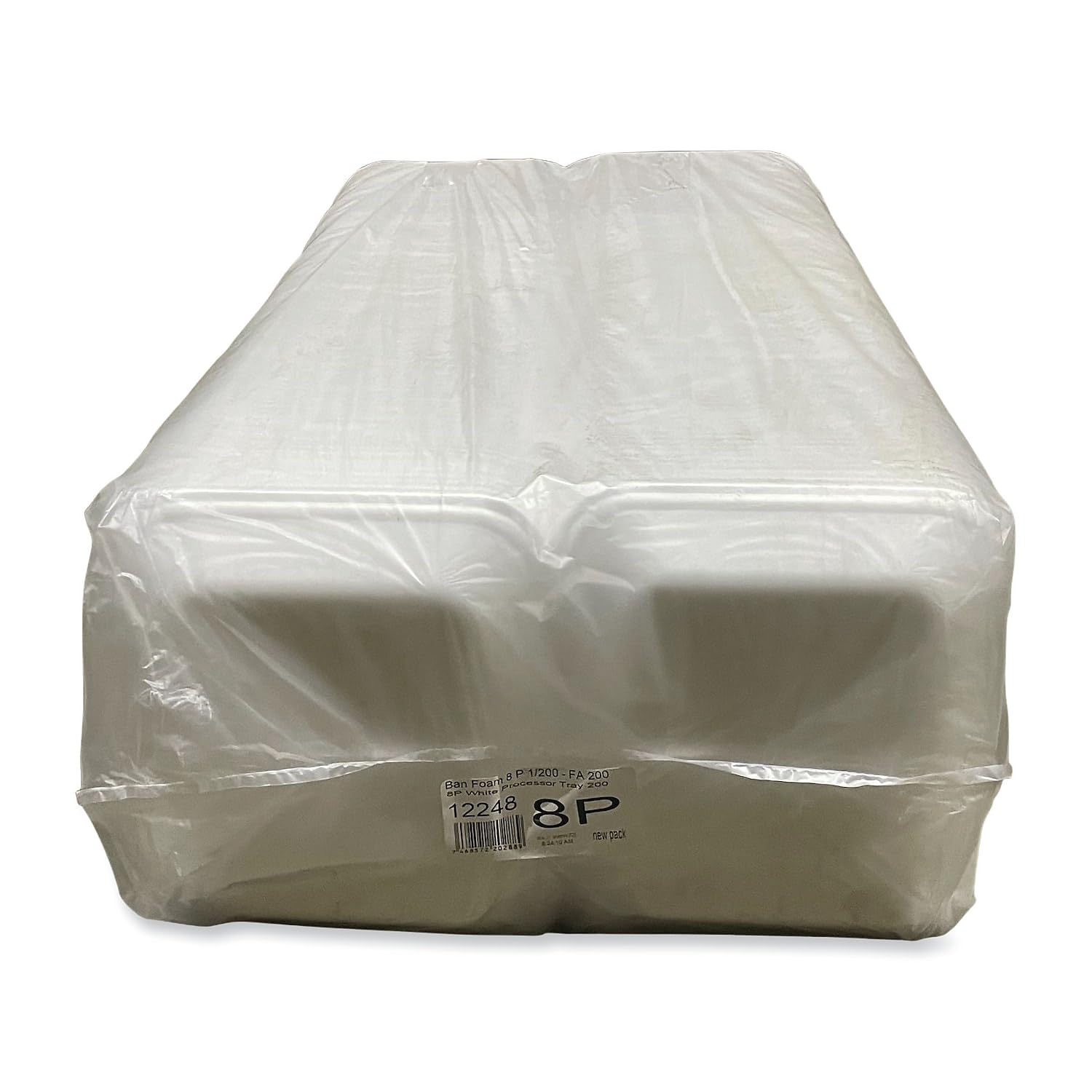 CKF 12SWH, #12S White Foam Meat Trays, Disposable Standard Supermarket Meat Poultry Frozen Food Trays, 250-Piece Bundle