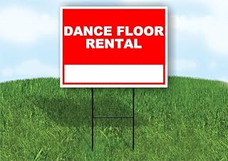 Dance Floor Rental Write On Me Red 18x24 in Double Sided Yard Road Sign w/Stand