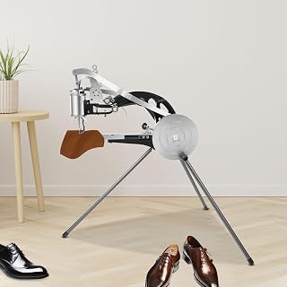 Manuelle Leder-Nähmaschine, Boden Stehend Ledernähmaschine, 360° Einstellbare Handnähmaschine, Maximale Stichbreite 6mm Schnittdicke 3-5mm, Schuster Nähmaschine für dicke Stoffe, Schuhe, Taschen