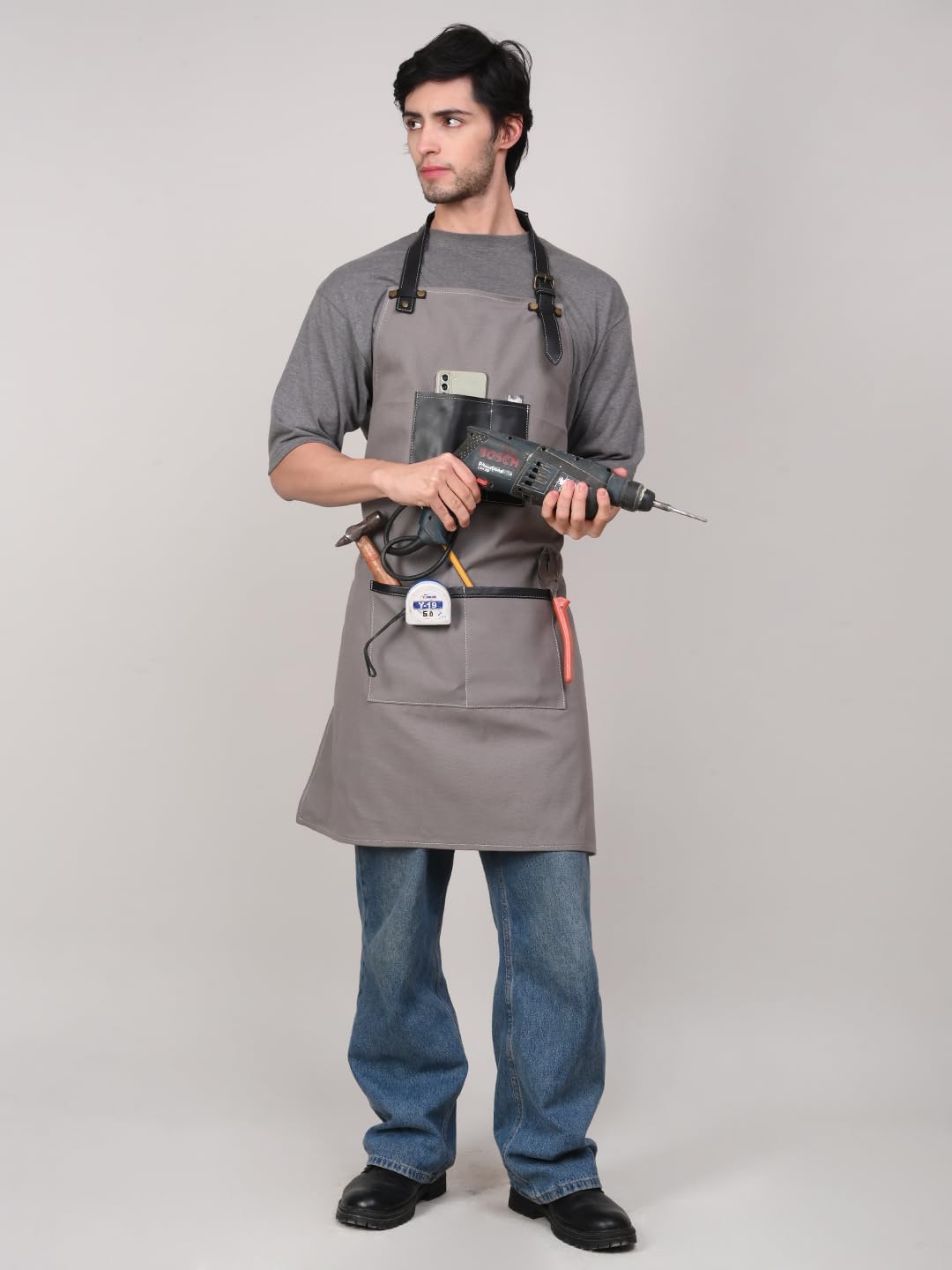 RABADA Heavy Duty Canvas Multipurpose Apron for Industrial & Commercial Use - Durable & Versatile Workwear for Factories, Warehouses, Wood Cutting, and More