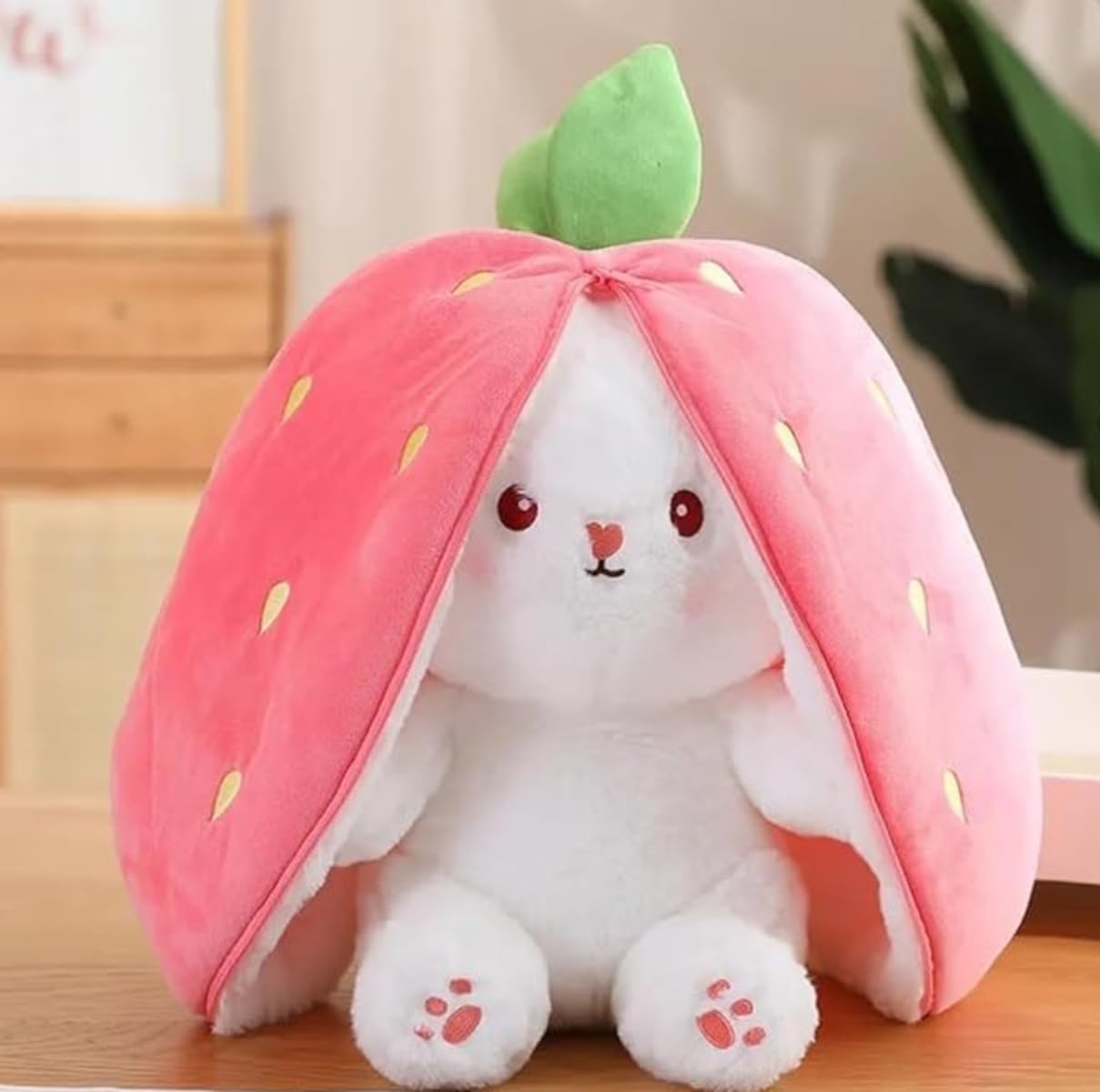 BABYLAMA Plush Toy Pillow, Reversible Bunny, Cute Rabbit Sofa Pillow, Easter Bunny Stuffed Animal Cute Rabbit Plushie Birthday Gift for Boys Girls (Medium, Strawberry Pink Bunny) (B0CT5JNZPB) Amazon Price History, Amazon Price Tracker