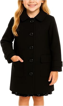 iGirlDress Coat Long Sleeve Button Pocket Long Winter Coat Outerwear