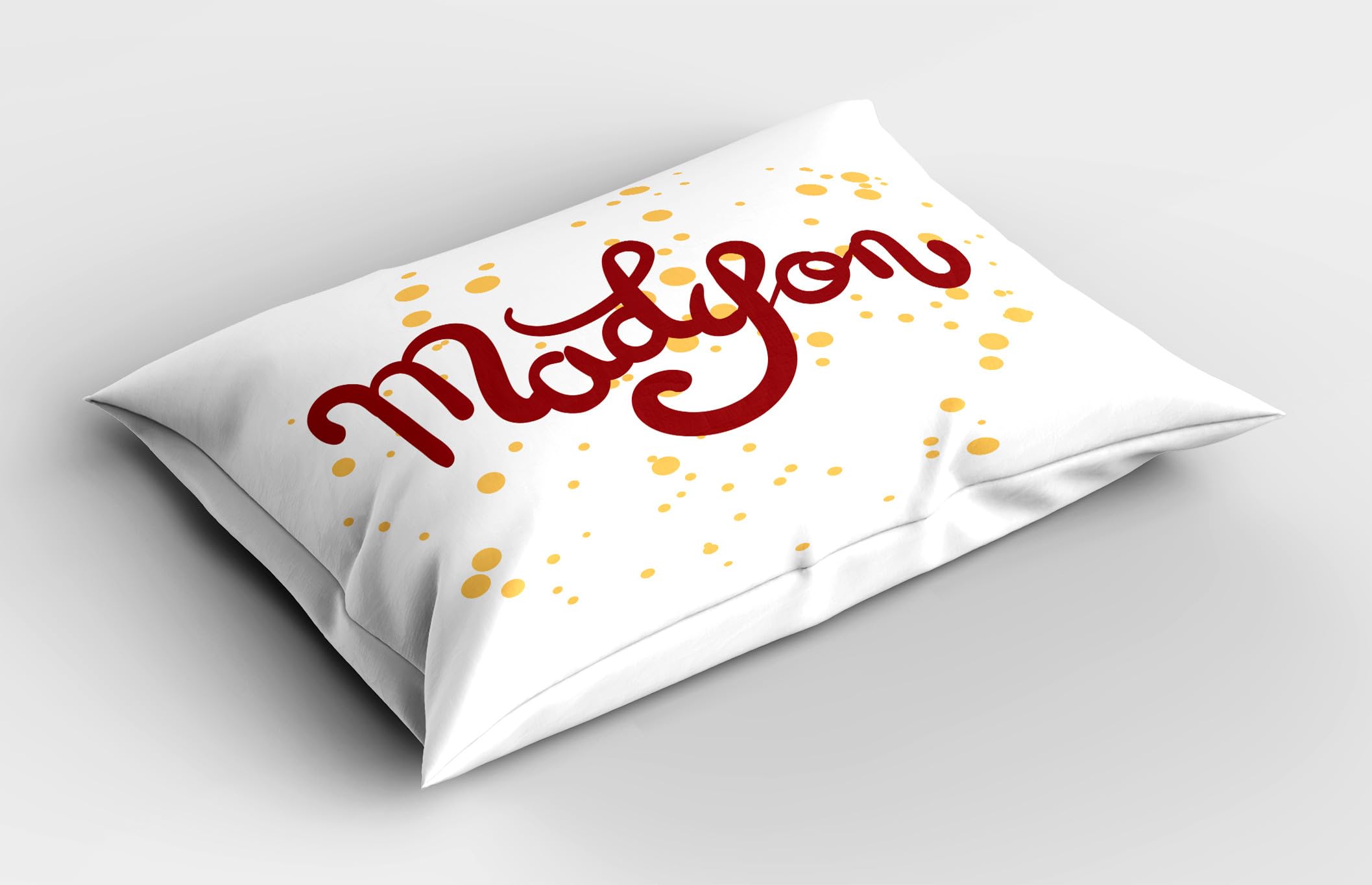 Ambesonne Madison Pillow Sham Set of 2, Modern Calligraphy Design Hand Drawn Cursive Letters Common Girl Name Pattern, Quality Microfiber Bedding Item for All Seasons, 26