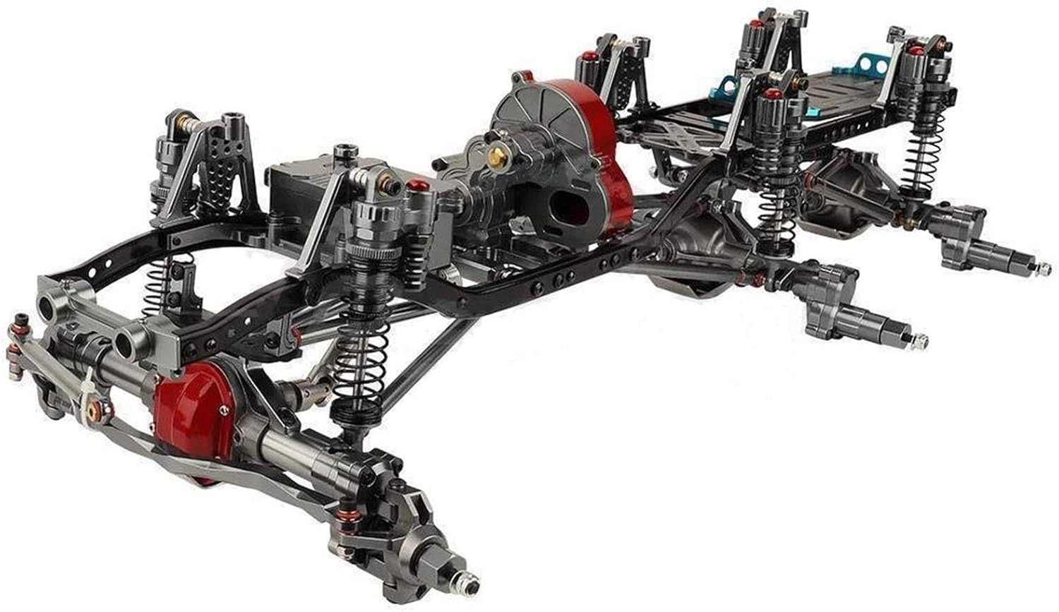MANGRY 6 × 6 RC カーシャーシフレームポータルフロントミドルリアアクスルギアボックス軸 SCX10 II 1/10 R