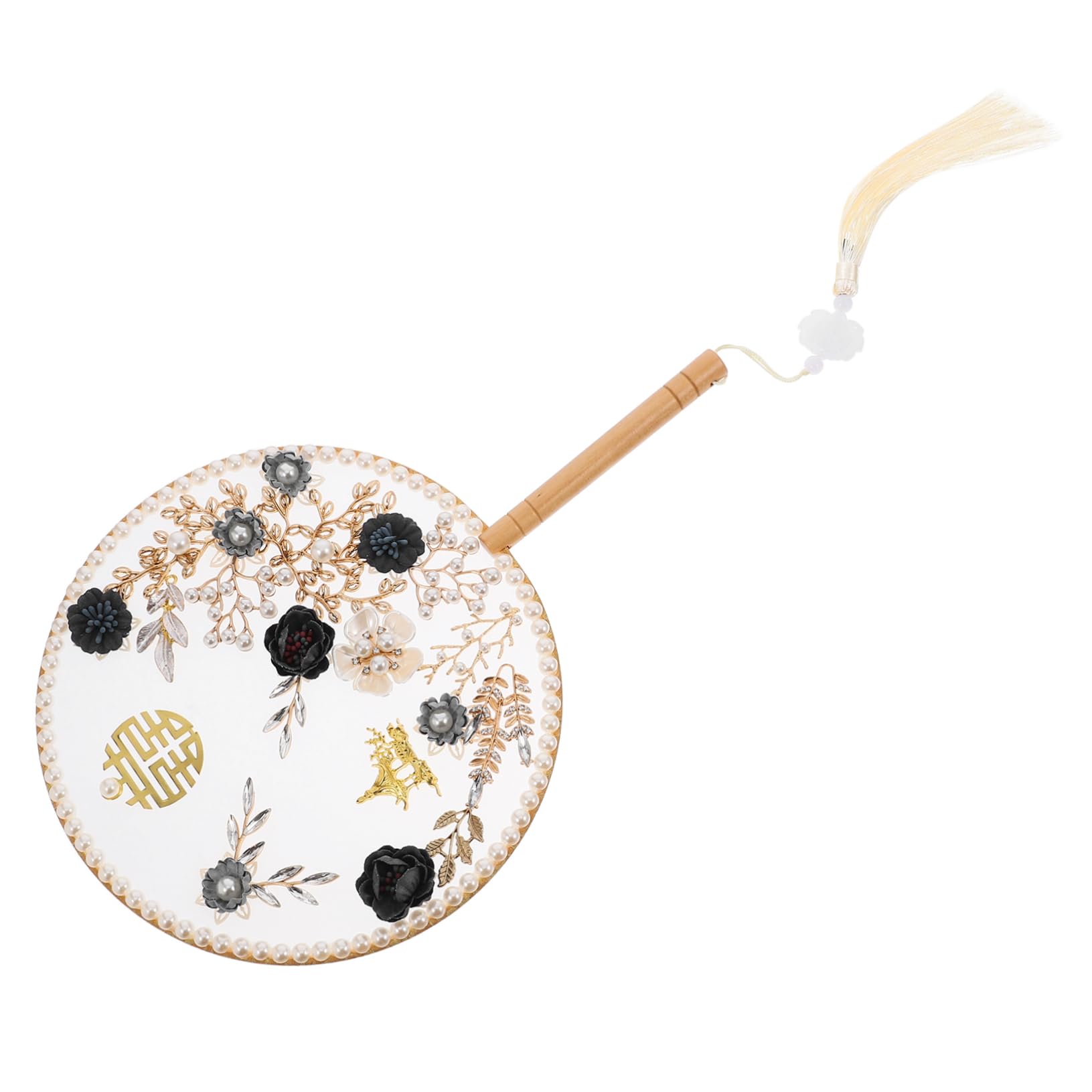 Hochzeit Brautdekorationen Braut Bachelorette Freundin Fans Für Party Dressing Zu Großen Hand Fan Hochzeitsgeschenke Runde Dekorative Seide Antiken Stoff
