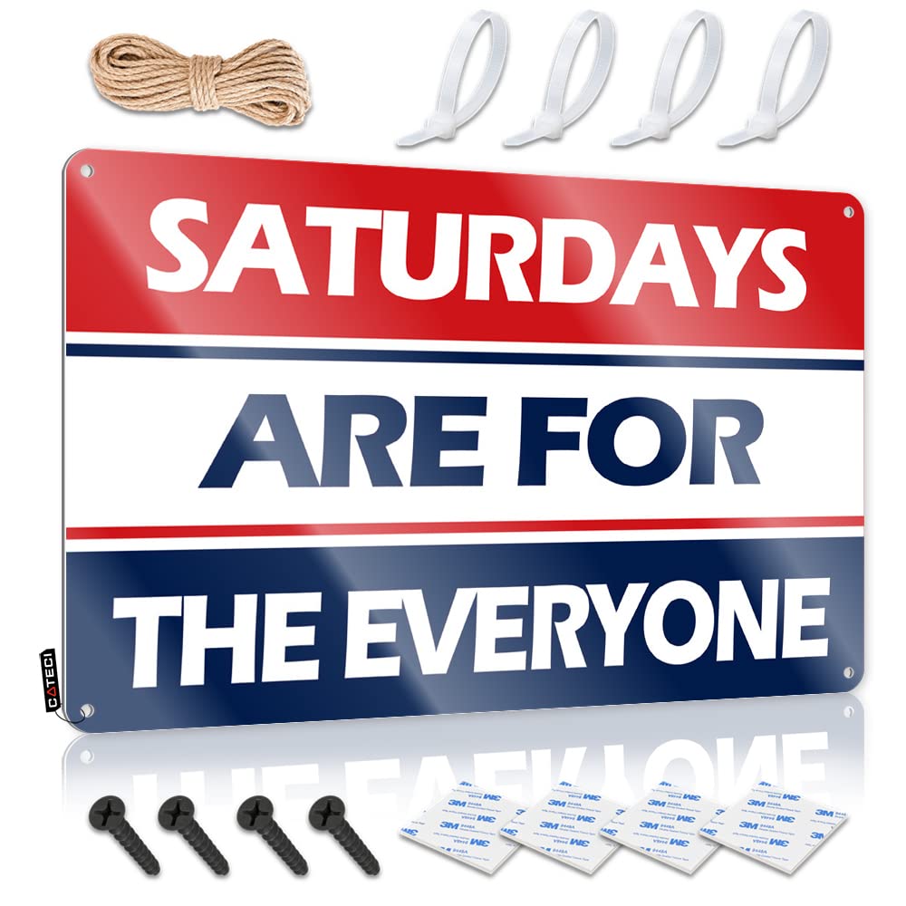 STWNVOITV Funny Street Signs Saturdays Are For The Everyone Tin Sign Beer Limit Sign Beer Bar Metal Sign(30X40CM)
