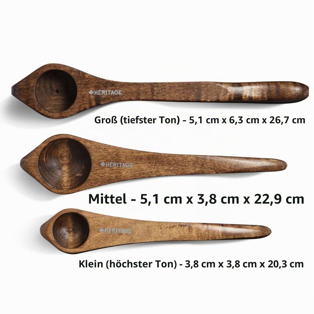 Heritage Musical Spoons Schlaginstrument, handgefertigtes kanadisches Ahornholz, tolles Geschenk für alle Altersgruppen mit jedem Musikerlebnis, groß, altmodisch