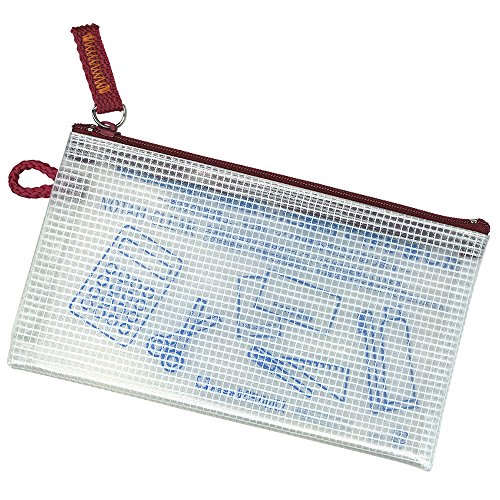 サクラクレパス メッシュケース クリアー 通帳/ペンケースサイズ レッド 5個 UNC-B#19