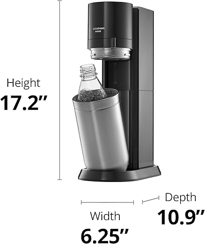 Miniatura 7 de SodaStream E-Duo - Máquina de agua con gas (negro) con 60 litros de CO2, 1 botella de carbonatación sin BPA y (1) botella de vidrio de 1 litro