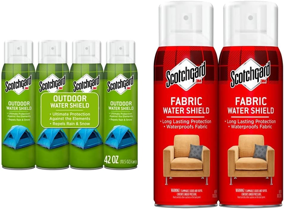 Scotchgard Outdoor and Indoor Water Shield Fabric Spray Bundle (4 Cans)