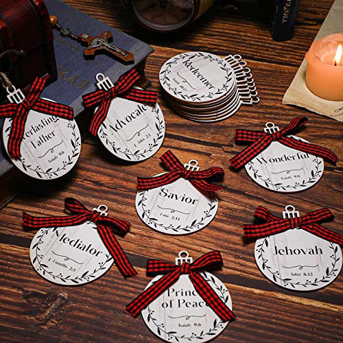 Blulu 24 Pcs 2026 Names of Jesus Advent Christian Christmas