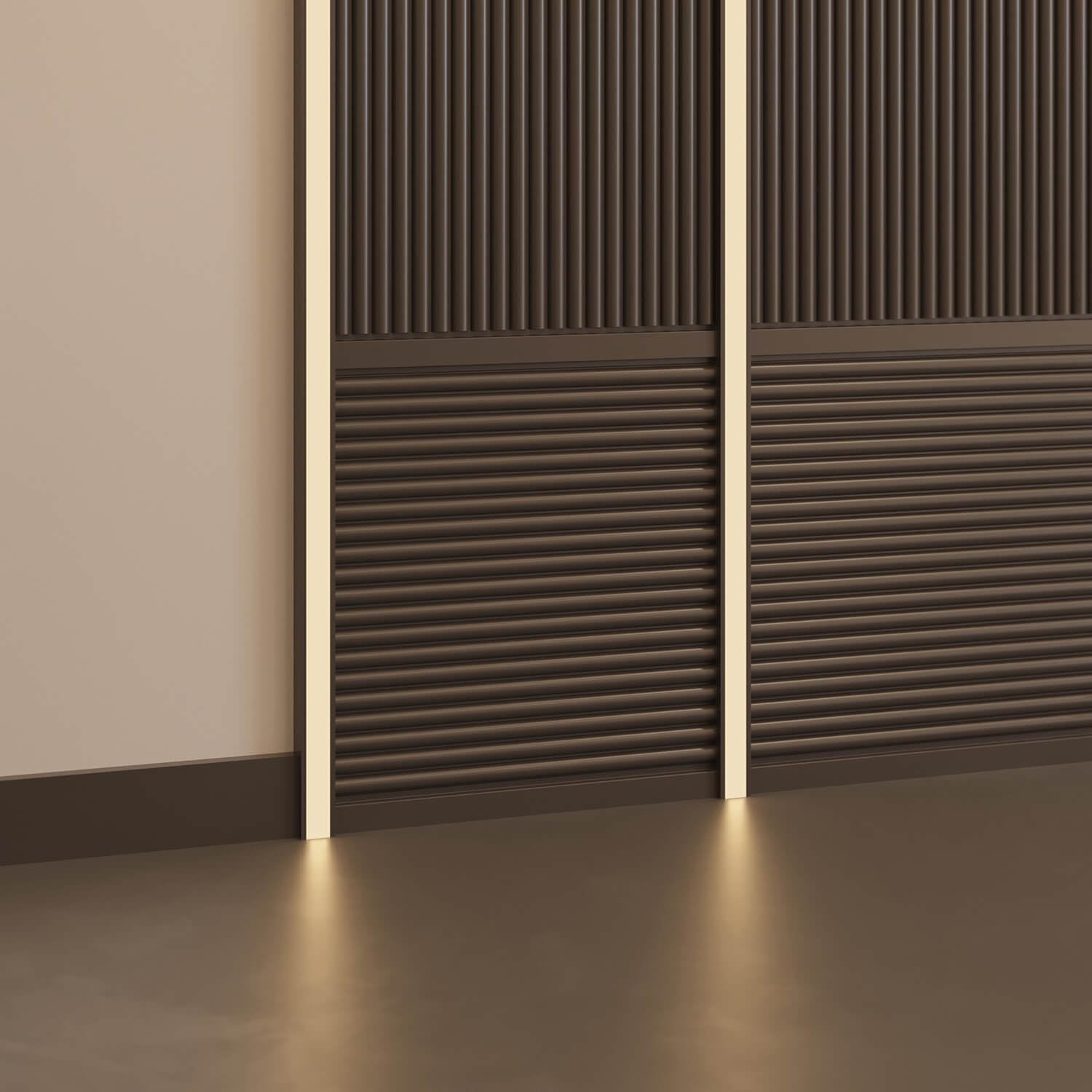NMC CANELÉ S ARSTYL Panel Mural 3D de Poliuretano, Revestimiento de Pared con Diseño de Listones Modernos, Panel Decorativo Acanalado Blanco Pre-imprimado, 300 x 15 x 2000 mm, Estilo Palillería