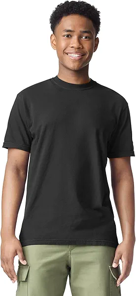 Comfort Colors Adult Short Sleeve Tee, Style G1717, Black (1-pack), X-Large