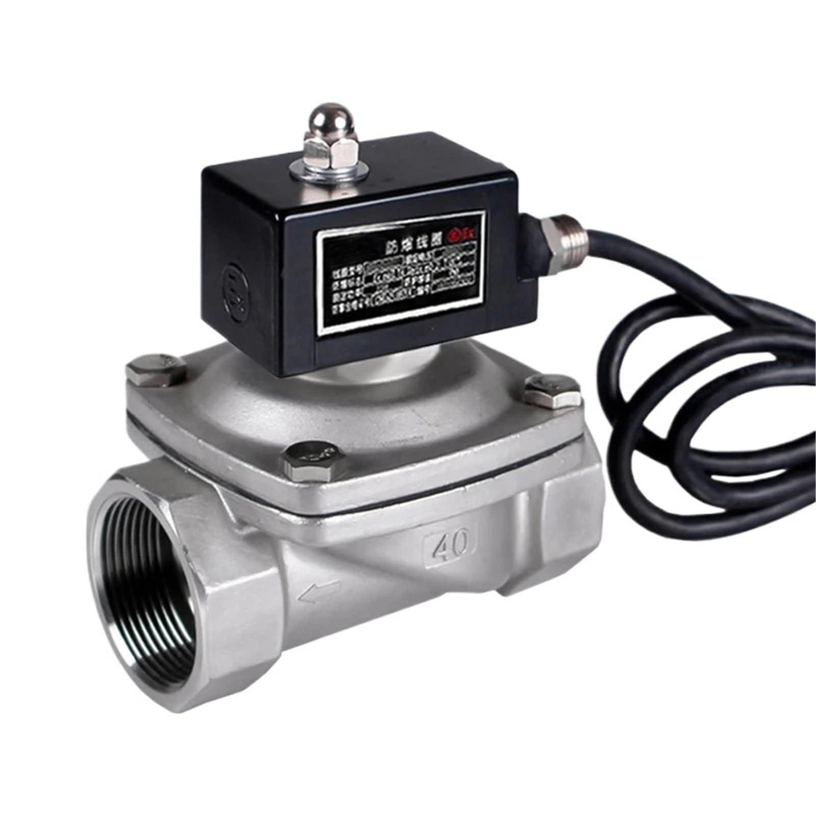 1-1/2" Normally Closed Explosion Solenoid Valve DN40 304 Stainless Steel Solenoid Valves