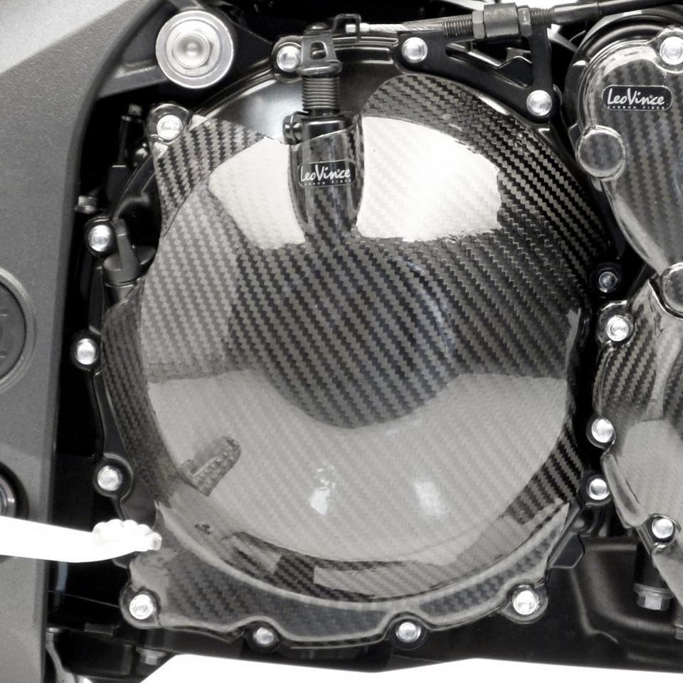 Cache Carter Embrayage Carbone Leovince Compatible avec Moto Triumph 1050 Speed Triple R 2011-12