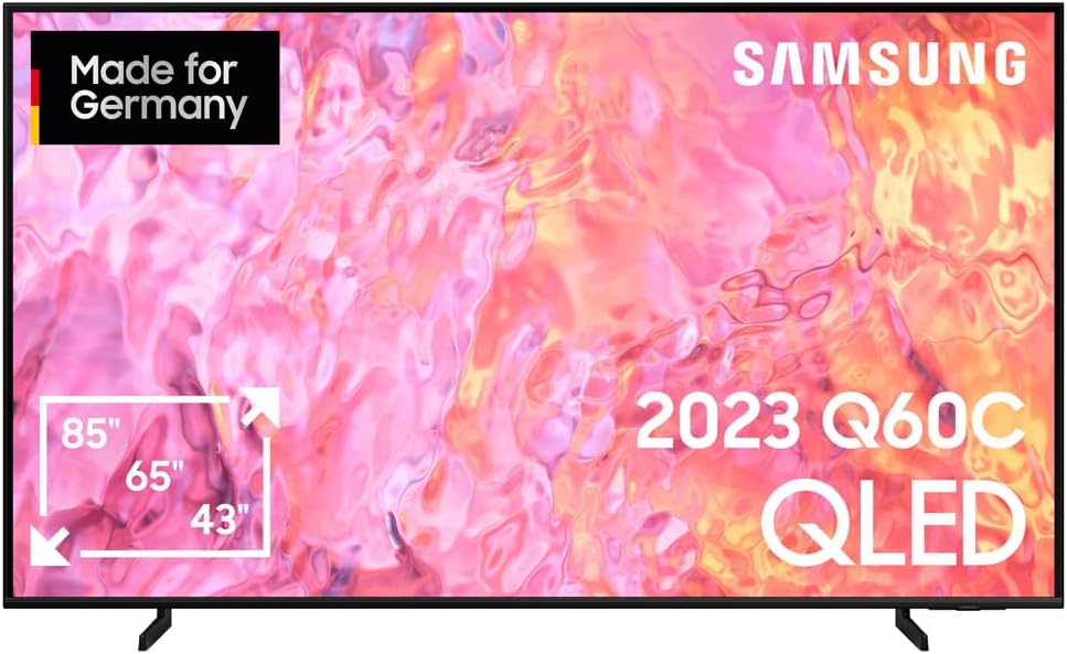 Samsung QLED 4K Q60C 50 Zoll Fernseher (GQ50Q60CAUXZG, Deutsches Modell), Quantum-Dot-Technologie, Quantum HDR, AirSlim Design, Smart TV [2023]