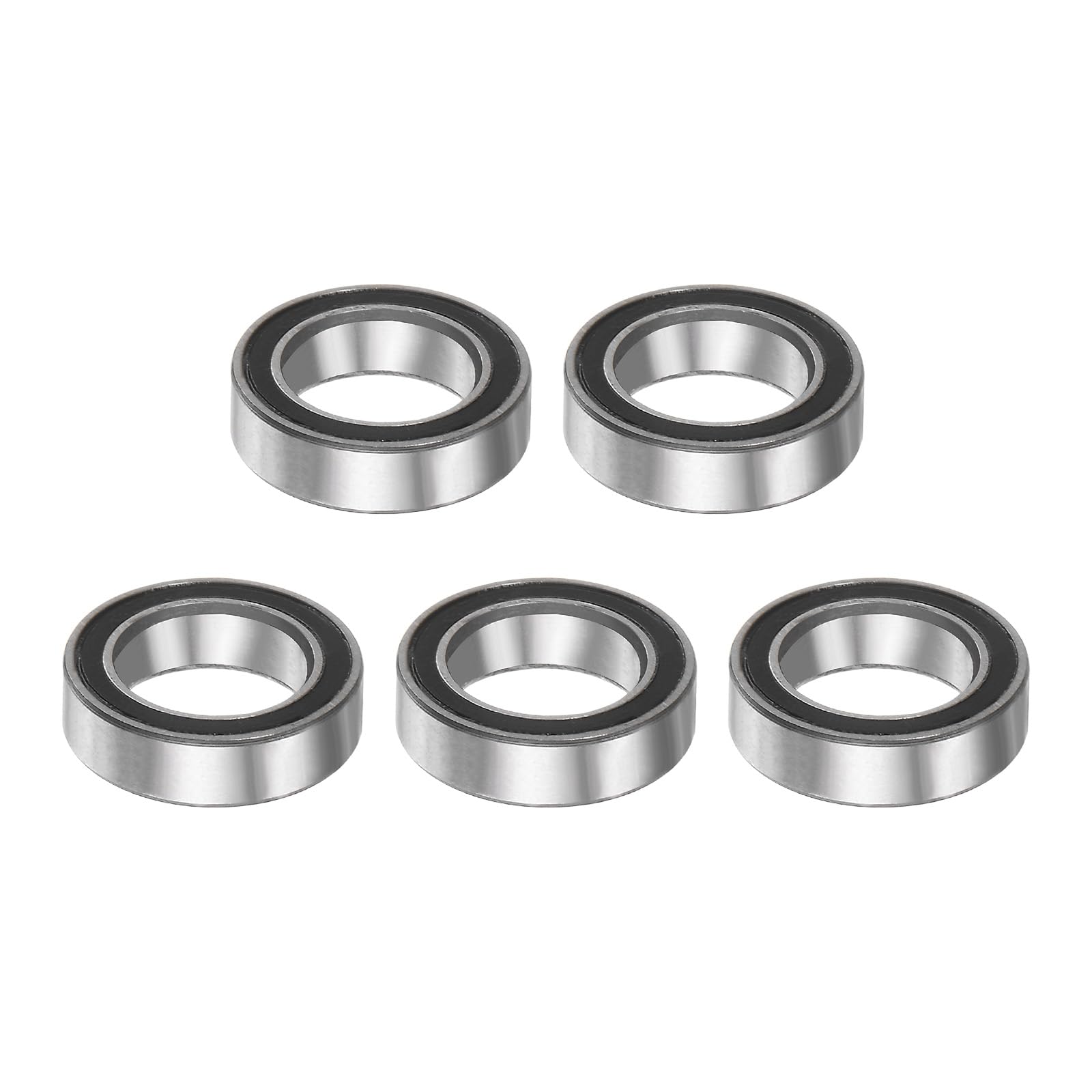 5 sztuk MR117-2RS łożysko kulkowe zwykłe – [otwór 7 mm x 11 mm średnica zewnętrzna x grubość 3 mm], podwójnie gumowane łożyska do stosowania w obrabiarkach, P6 (ABEC 3)