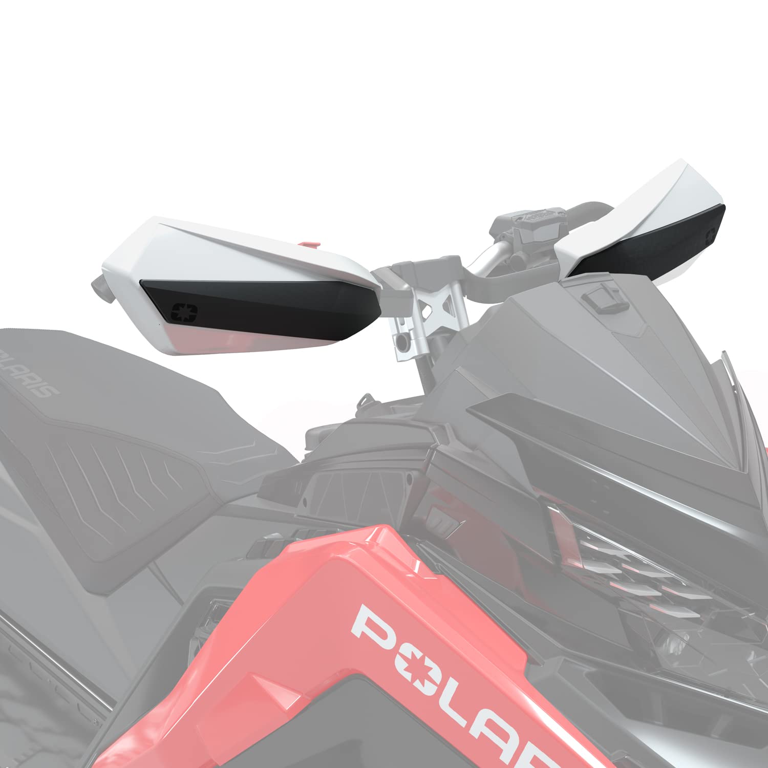 Polaris Snowmobile MATRYX Defend Handguards, Pair, White Lightning, for Specific Switchback Assault 146, Switchback XC 146, INDY Adventure 137, INDY