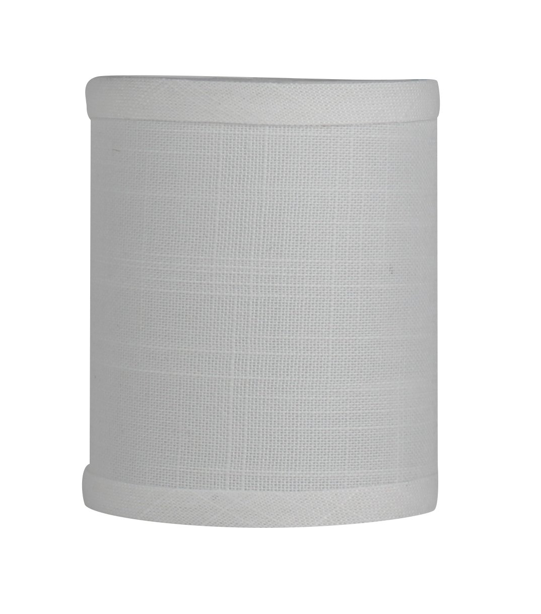 Urbanest 4-inch by 4-inch by 4.75-inch Drum Clip-on Chandelier Shade, Off White Textured Linen