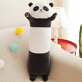 FOMIYES Cartoon Panda Long Throw Pillow, Cute Plush Panda Doll, Panda Plush Hugging Body Pillow for Kids and Girlfriend (70cm)
