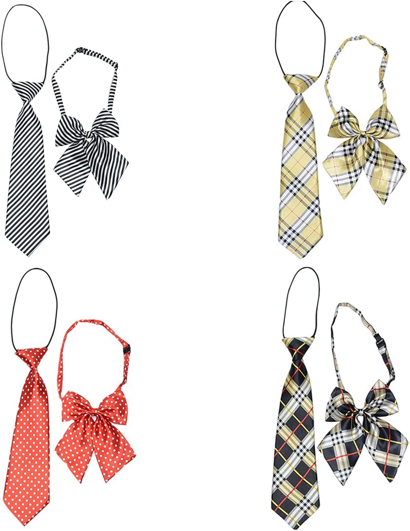 Girls School Uniform Bowties Adjustable Bowknot Bow Ties (pack of 4)