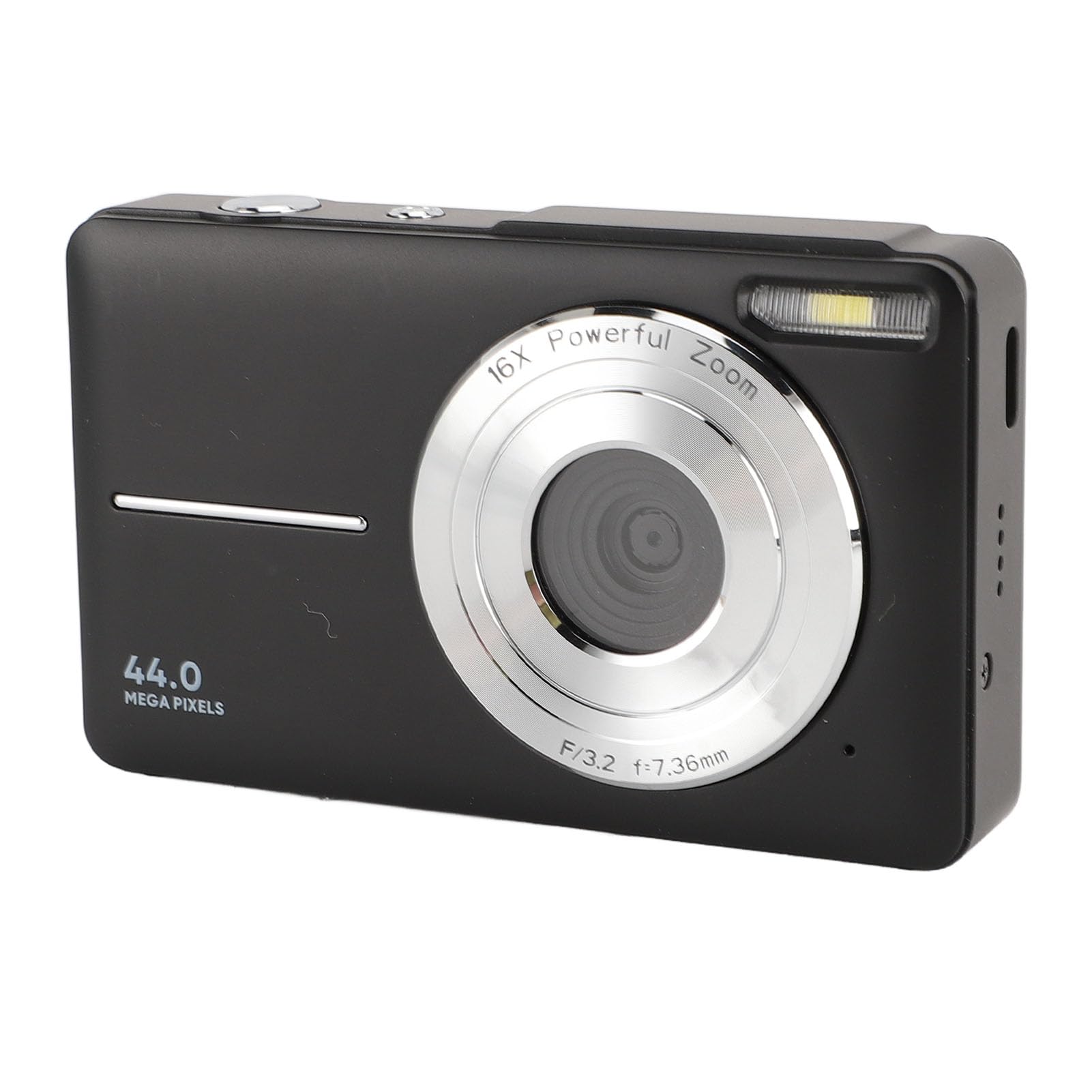Aparat, Mały Aparat Cyfrowy 44MP 1080P dla Dzieci do Codziennego Użytku (BLACK)