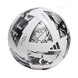 adidas MLS Competition Match Ball Replica Soccer Ball, White/Black/Silver Metallic, 4