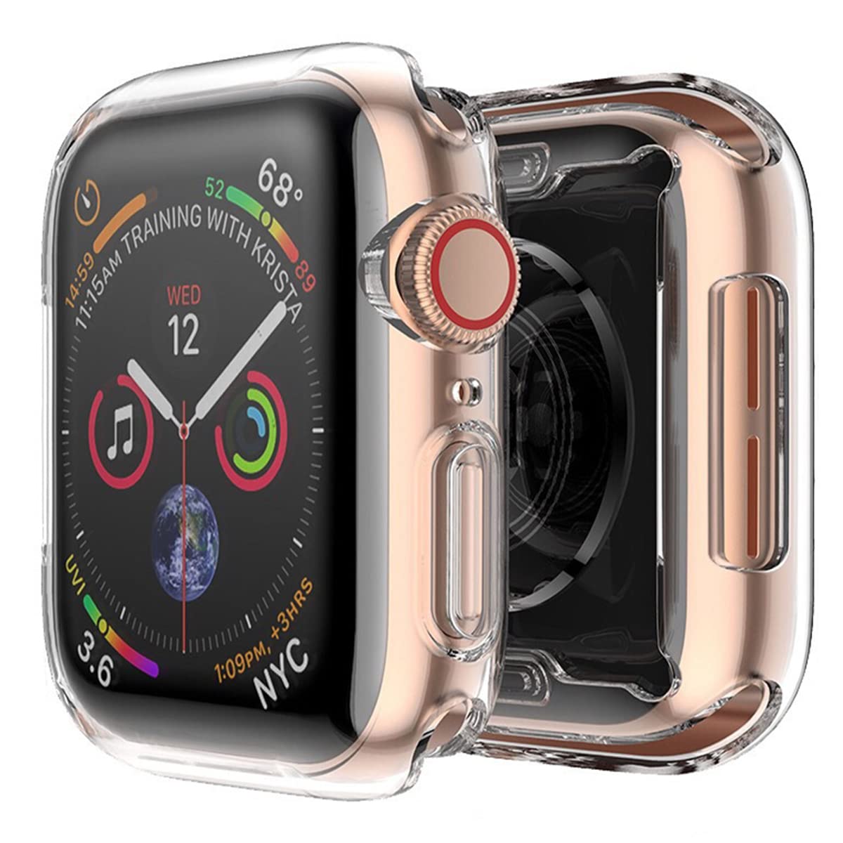HINATA Apple Watch 対応 フルカバーケース クリア Clear 46mm / Series11 Series10 ケース カバー 全面保護 耐衝撃