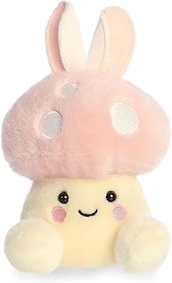 Aurora Adorable Palm Pals Diana Bunny Mushroom Stuffed Animal - Fun Collectible Plush For Kids and Adult Collectors - Seasonal Plush For Easter Holiday - Pink 5 Inches