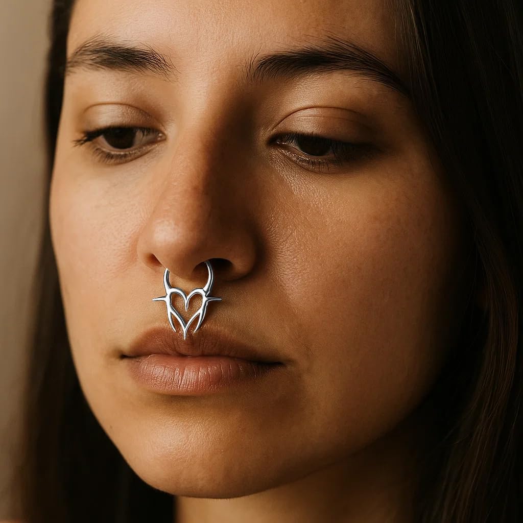 VOJO G23 Titanium 16G Septum Ring Daith Piercing Earrings Jewelry Tragus Helix Nose Rings for Women - Image 3