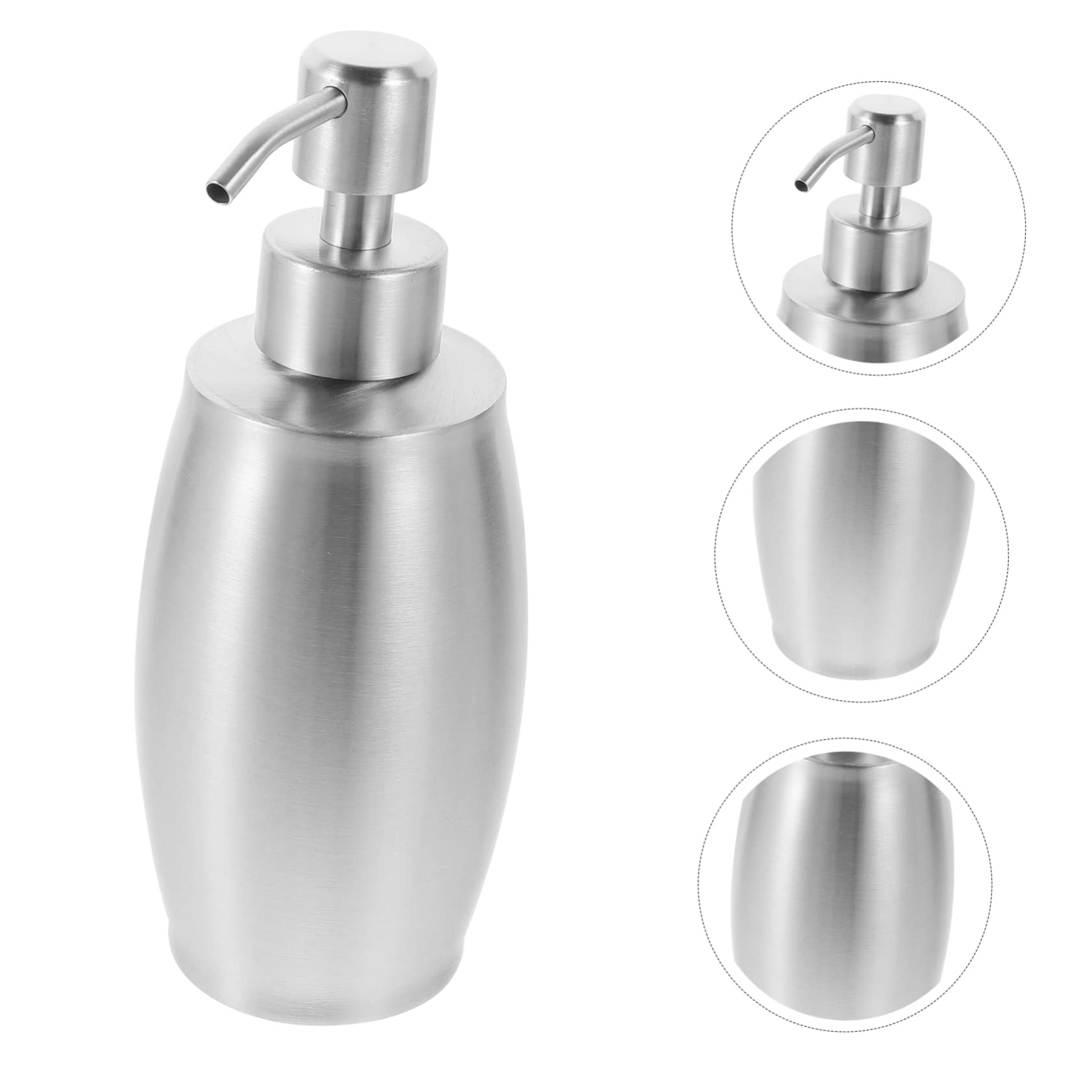 Alipis Dispensador De Champú Y Loción Rellenable Inoxidable 5 Unidades Bomba Dosificadora Botella De Ducha Acero Inoxidable 304 Color Plateado