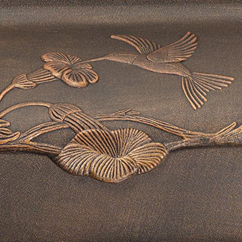 Wall Mount Mailbox - Hummingbird - Cast Aluminum - Rustproof - Letter Box Mail Parcel (Antique Bronze) #TOP1