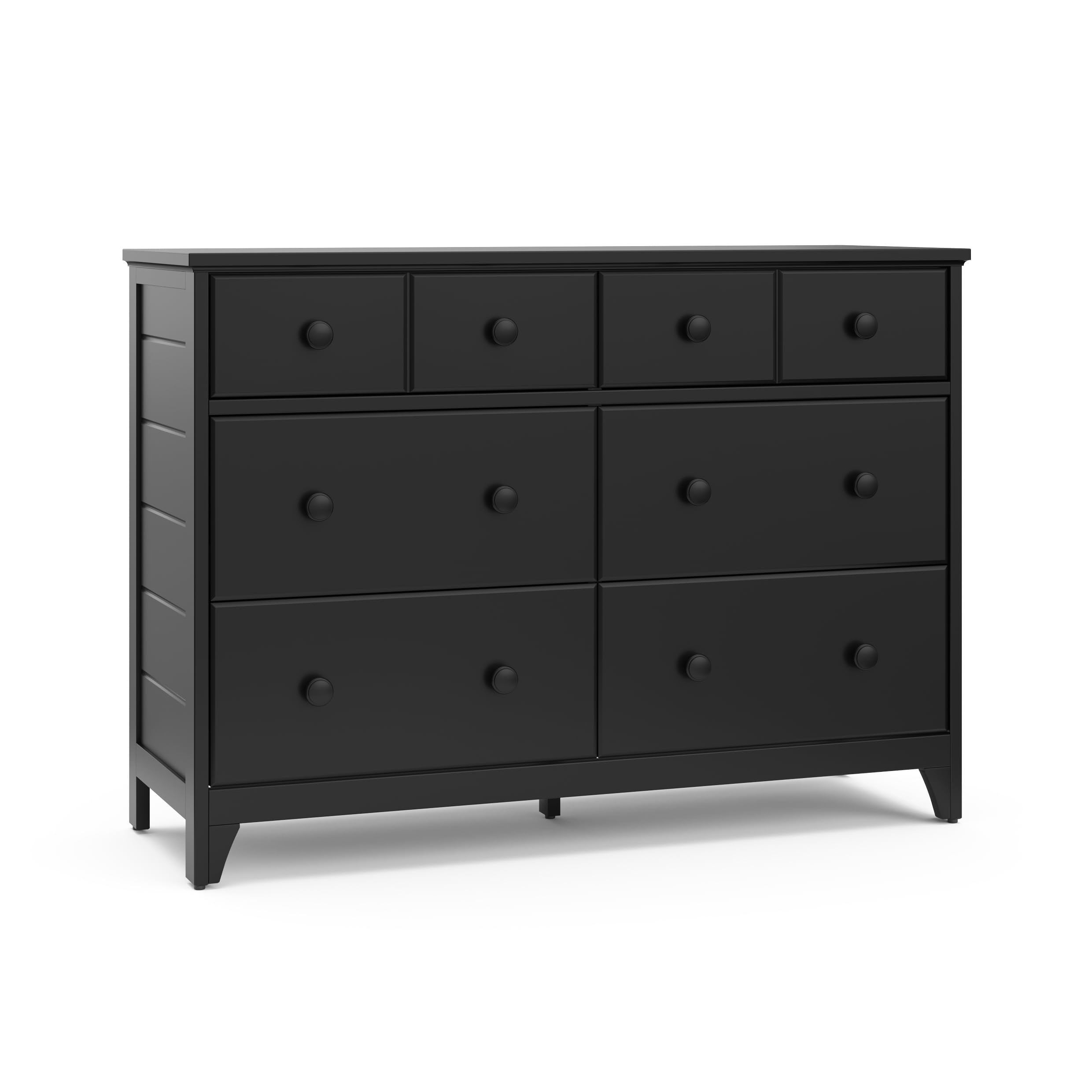 Storkcraft Moss 6 Drawer Double Dresser (Black) – GREENGUARD Gold Certified, Nursery Dresser