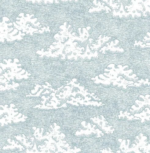 NuWallpaper Block Print Sky Day Dream Novelty Peel & Stick Wallpaper, NUS4538