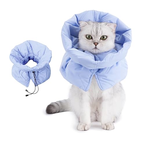 Adjustable Cat Recovery Cone Collar, Lightweight Soft Cat E-Collar Alternative