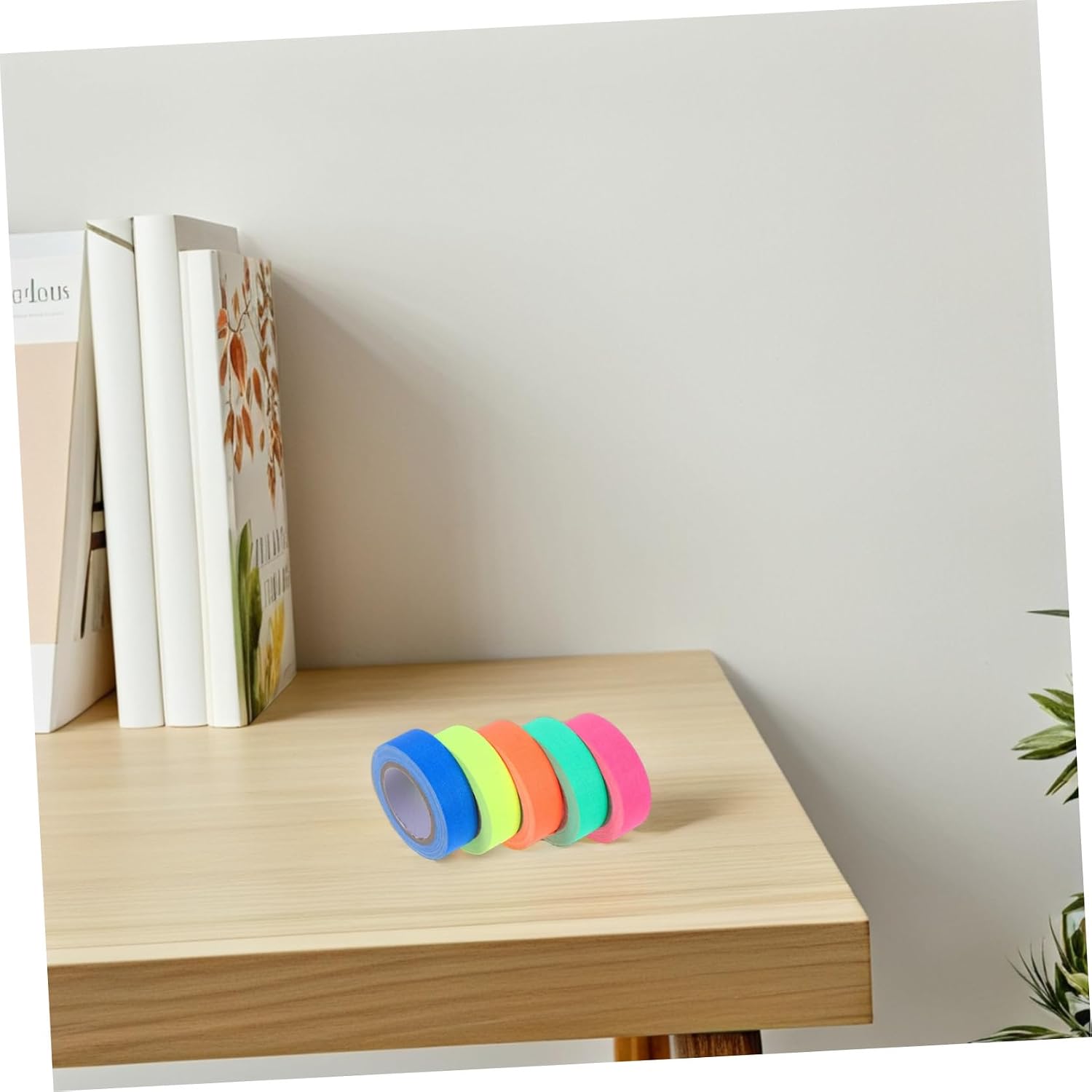 5pcs Fluorescent Glow the Dark Tape Set for Party Decorations, Multi-Color Adhesive Tape for Stage, Wall, and Festival Use
