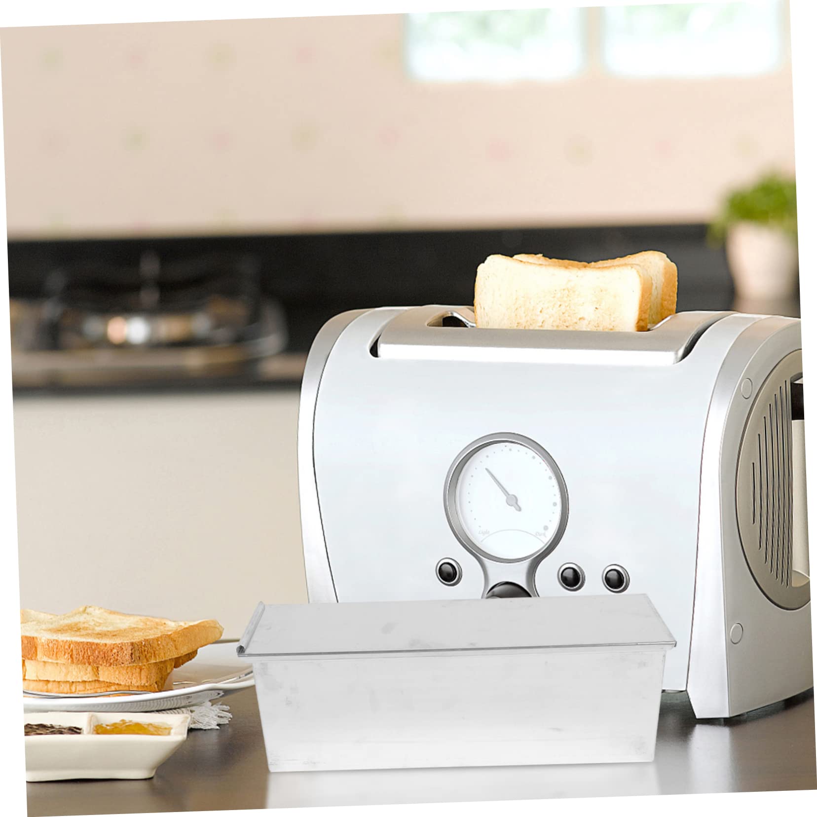 Stampo per Pane e Resistente con Coperchio Antiaderente Contenitore da Forno in Lega di Alluminio Facile da Pulire per Casa e Hotel