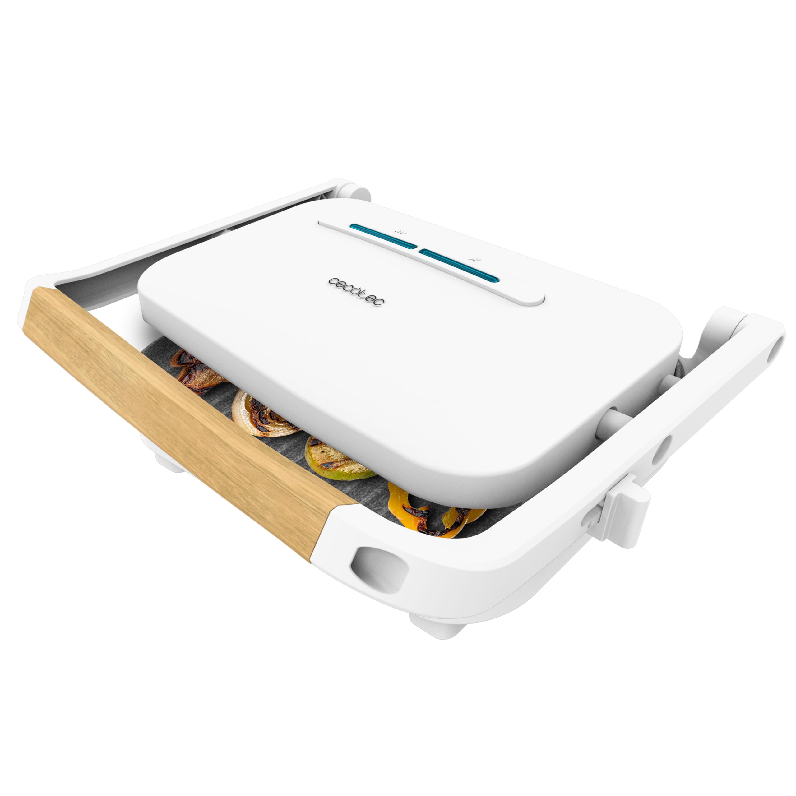 Parrilla eléctrica Cecotec 1300W antiadherente que no pega comida