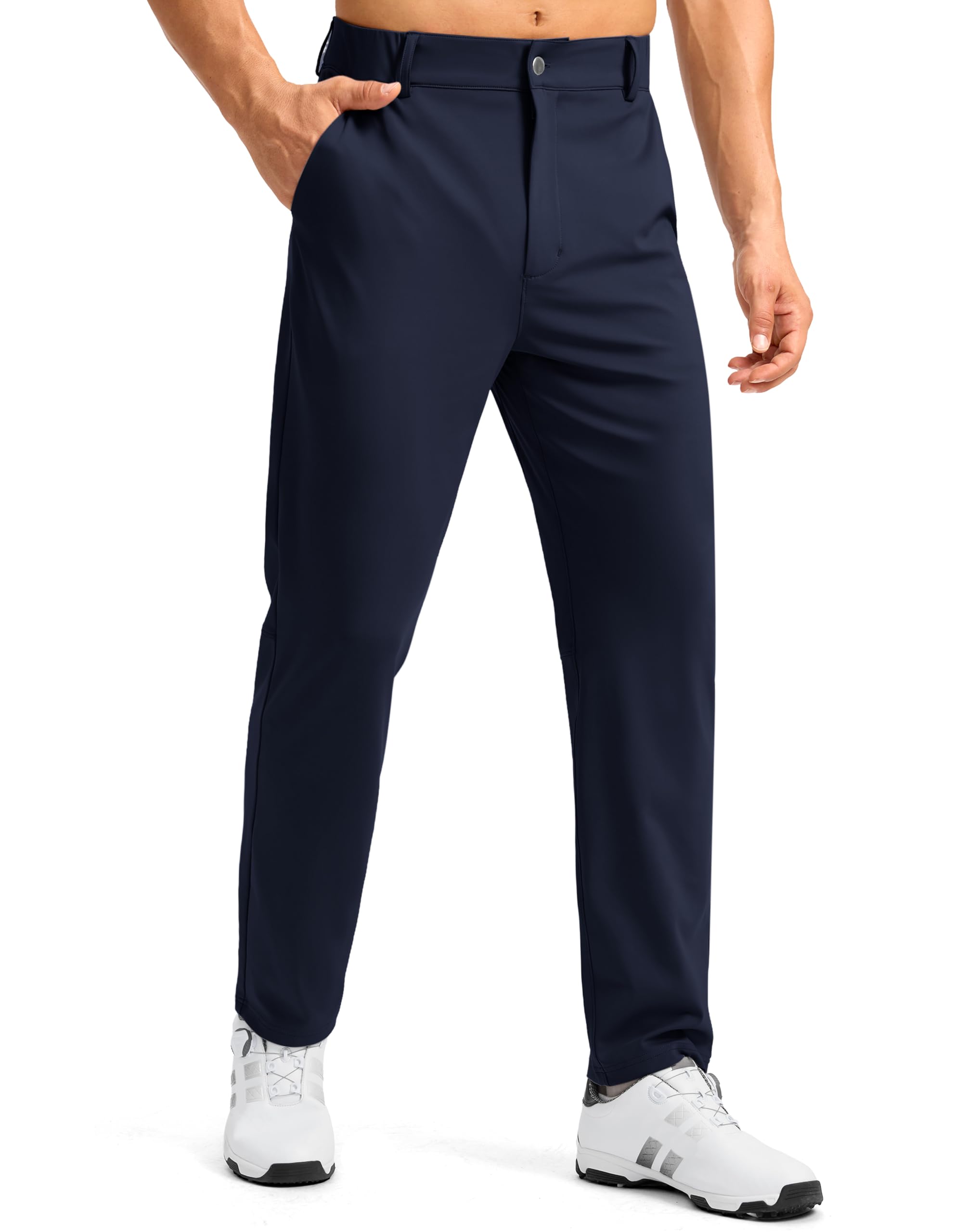 Soothfeel Men's Golf Pants with 5 Pockets Slim Fit Stretch Sweatpants Casual Travel Dress Work Pants for Men