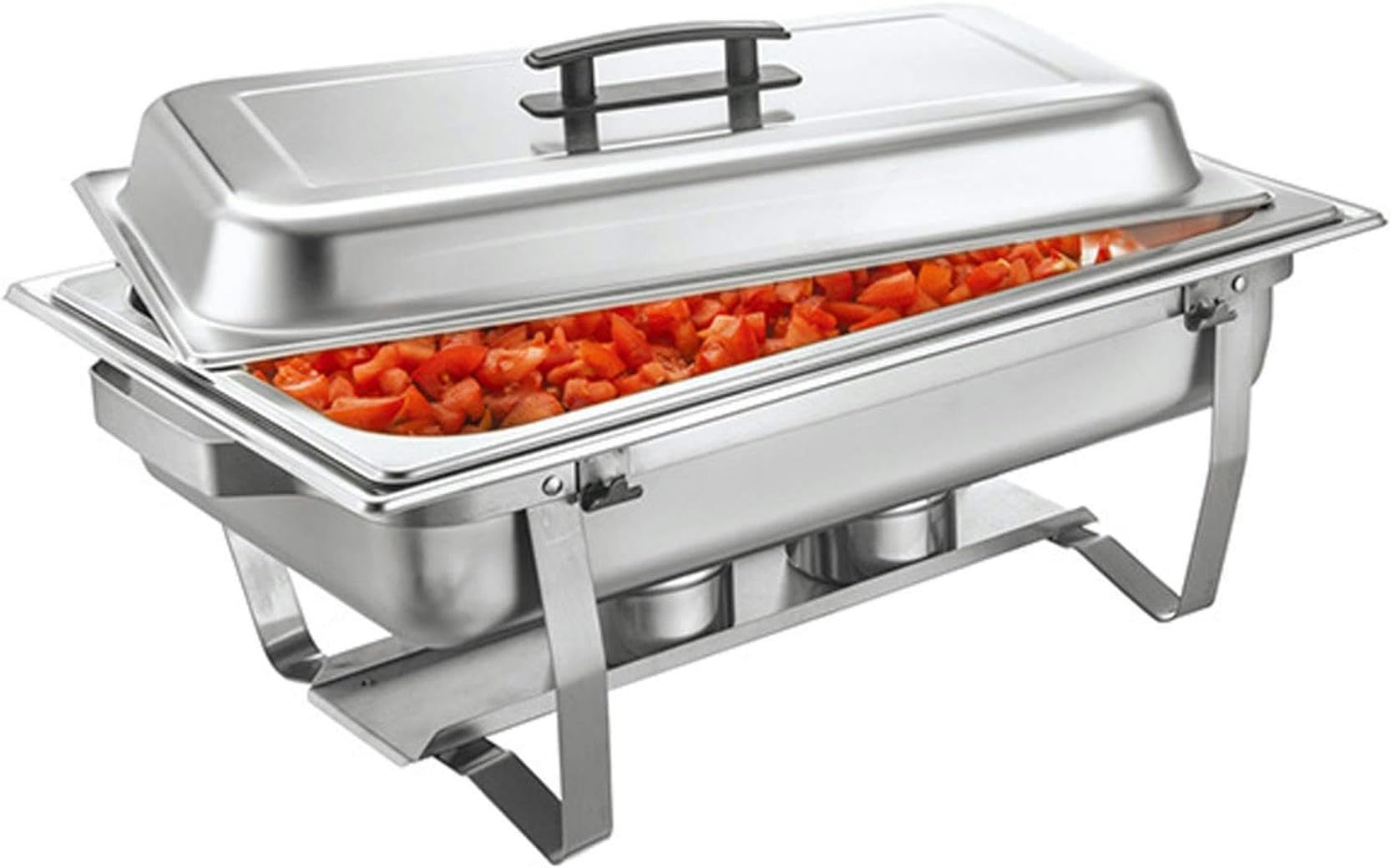 Juegos de Chafing Dish de Acero Inoxidable, Juego de Chafing Dish Calentador de Alimentos Buffet Calentador de Alimentos de Acero Inoxidable Plato de Buffet Sartén para Catering, para Catering Buffet