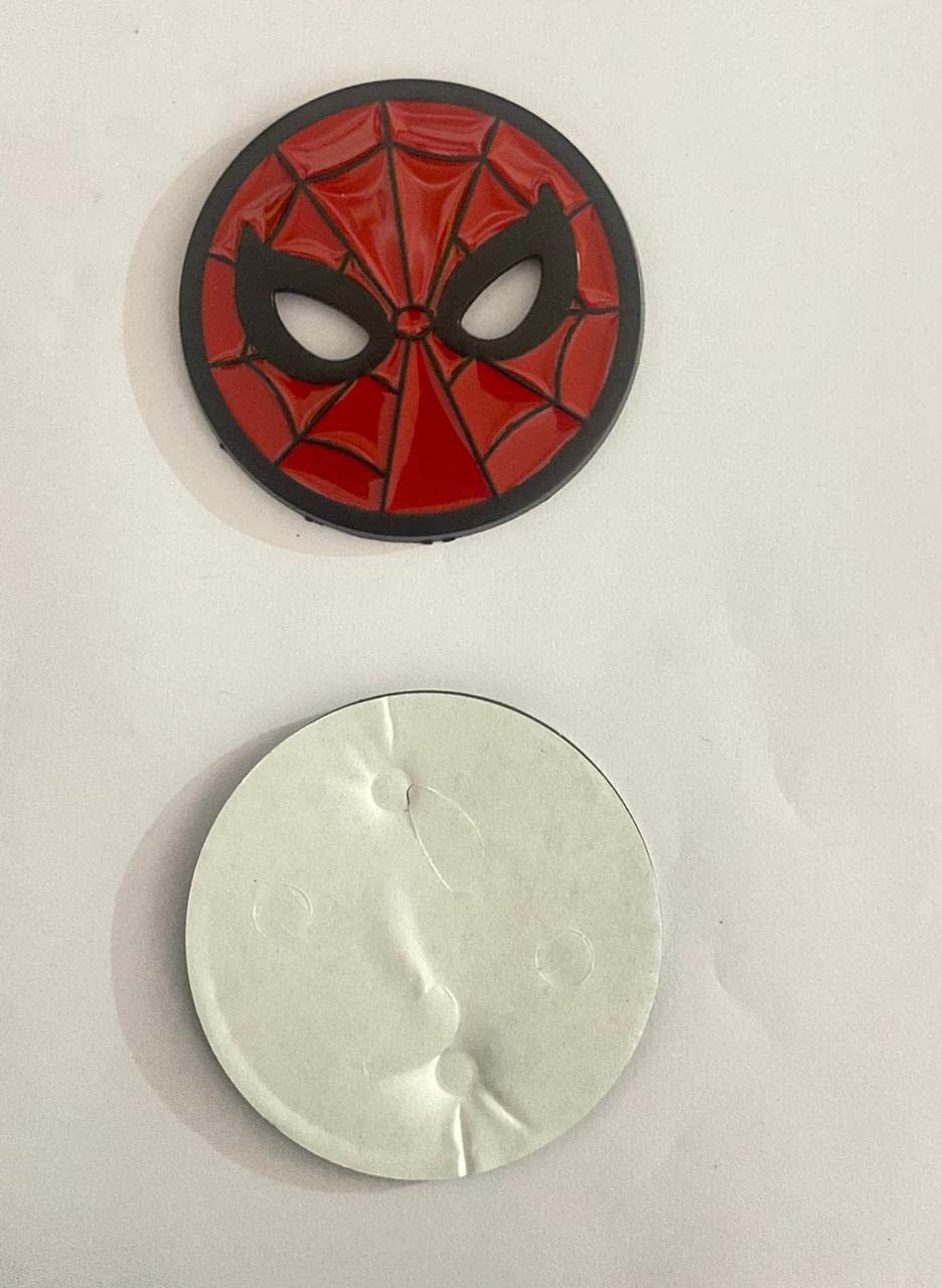 (Spiderman-Black RED Sticker) 6.6 x 6.8cm Logo Car Bike Metal Logo Car Emblem 3D Badge Auto Racing Sport Sticker Grand Tourer Decal