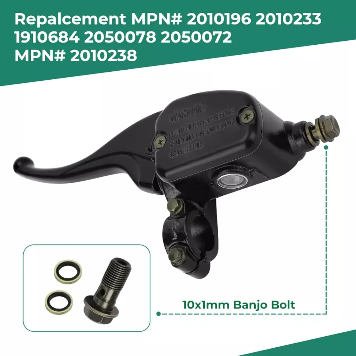 Front Left Brake Master Cylinder Replacement For Polaris Sportsman 500 4x4 6x6 HO 1996-2008